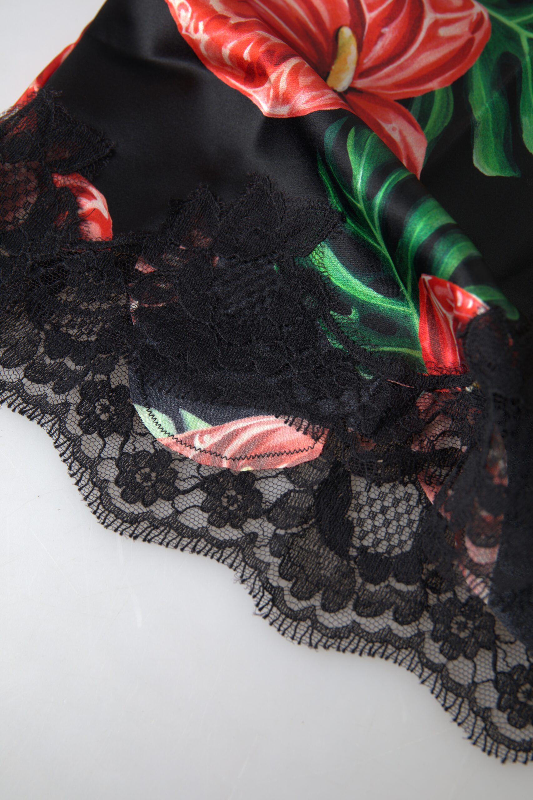 Anthurium Print Silk Camisole Top Women's Underwear - Dolce & Gabbana - Modalova