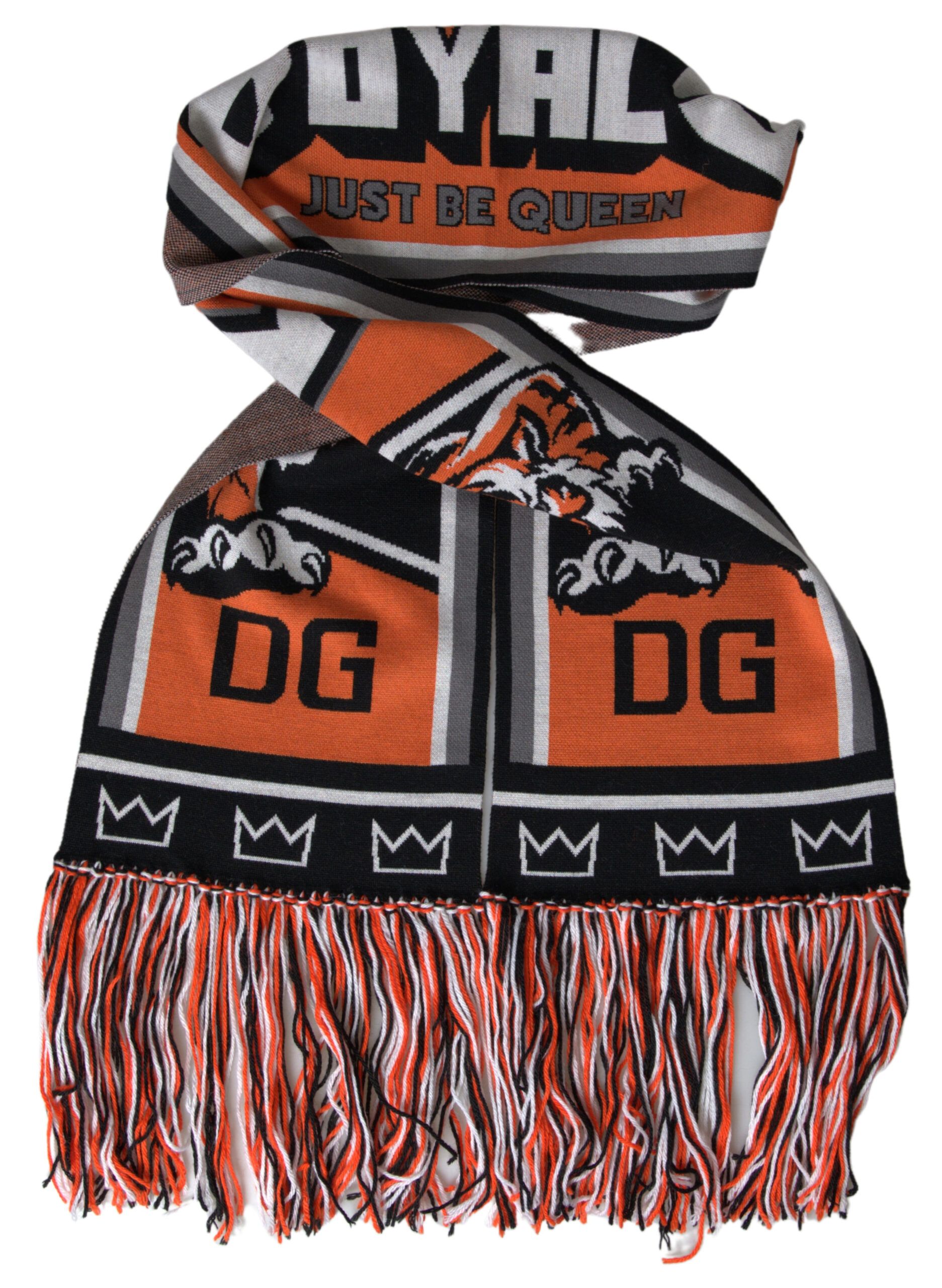 Wool DG Royals Wrap Fringe Women's Scarf - Dolce & Gabbana - Modalova