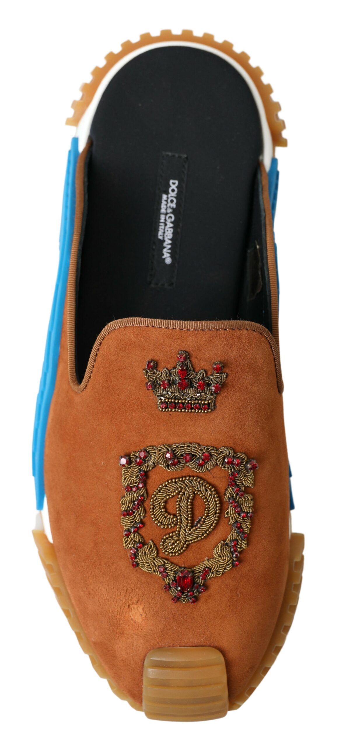 Suede Crown Logo NS1 Slides Men's Sandals - Dolce & Gabbana - Modalova
