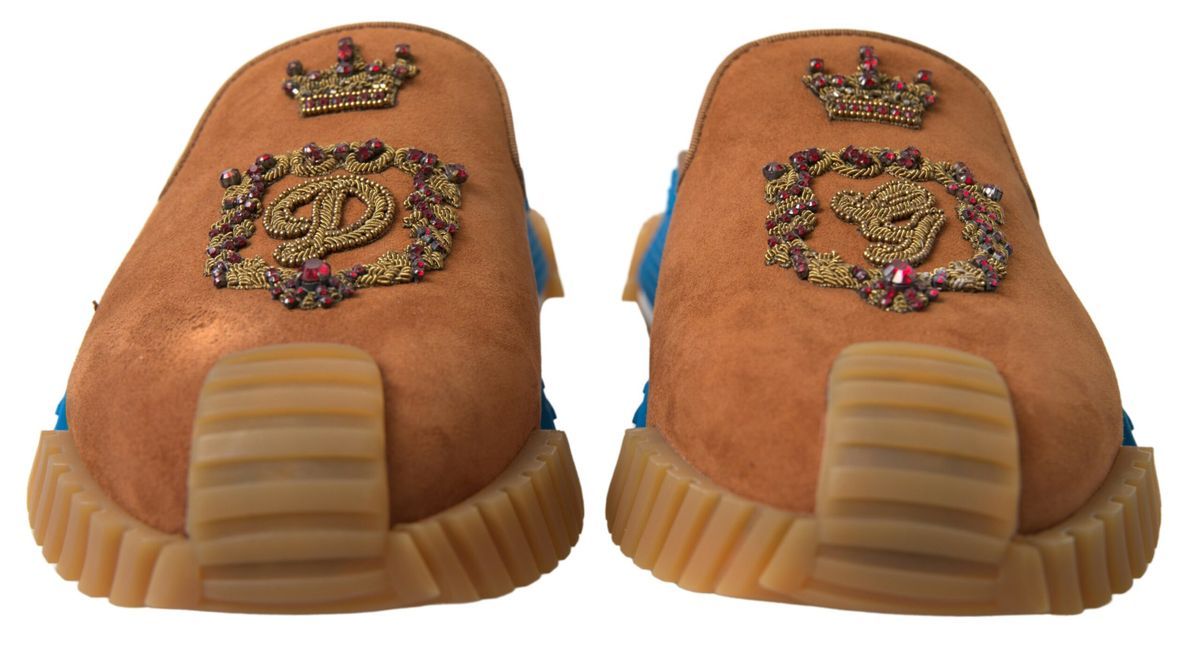 Suede Crown Logo NS1 Slides Men's Sandals - Dolce & Gabbana - Modalova