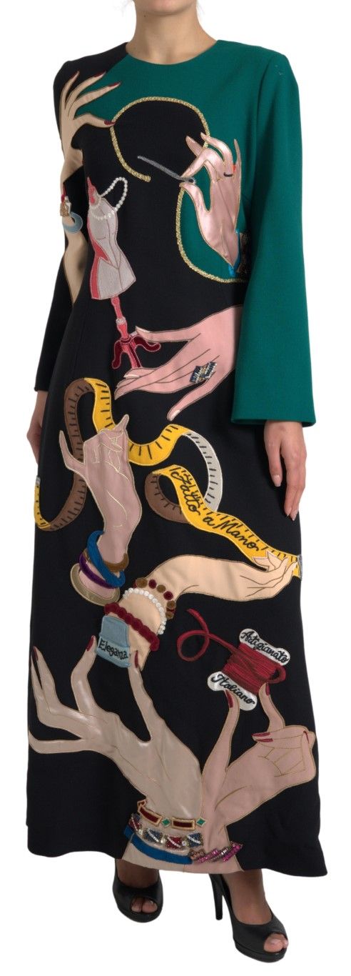Long Sleeves A-line Maxi Women's Dress - Dolce & Gabbana - Modalova