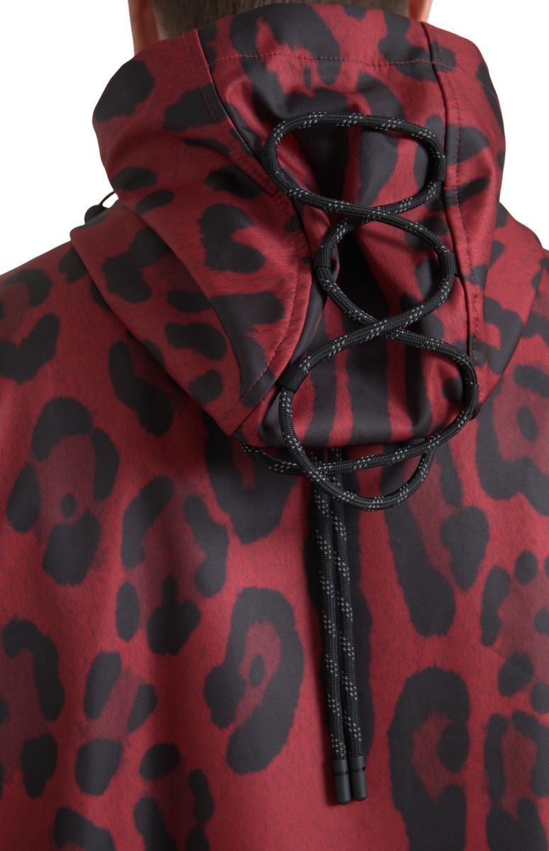 Leopard Hooded Rain Coat Men's Jacket - Dolce & Gabbana - Modalova