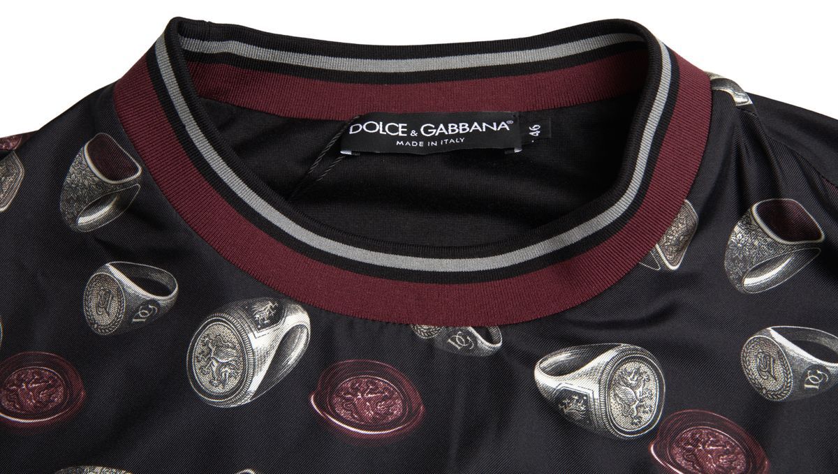Ring Print Silk Crewneck Men's Sweater - Dolce & Gabbana - Modalova