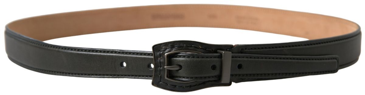 Black Leather Metal Buckle Cintura Men's Belt - Ermanno Scervino - Modalova