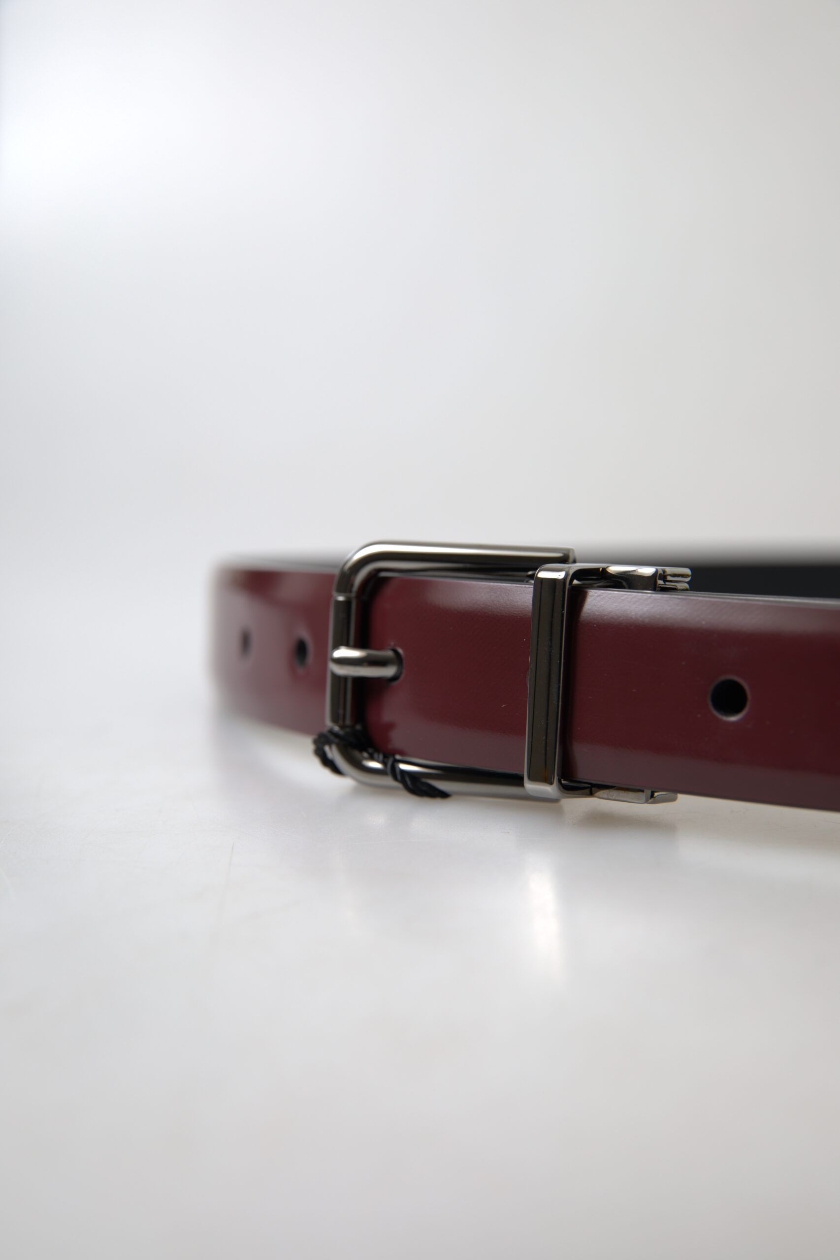 Leather Silver Metal Buckle Men's Belt - Dolce & Gabbana - Modalova