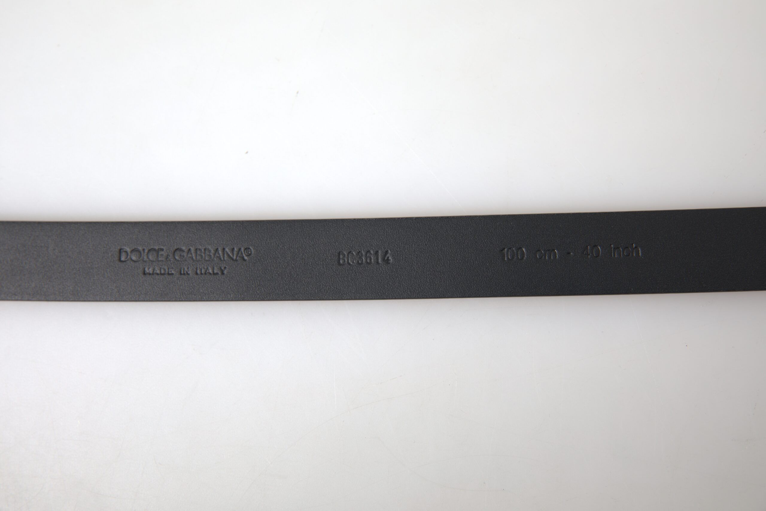 Leather Silver Metal Buckle Men's Belt - Dolce & Gabbana - Modalova