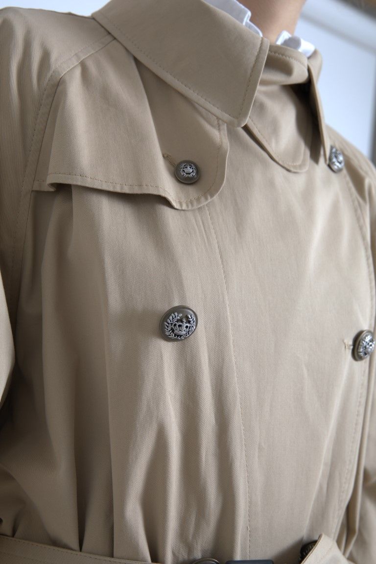 Khaki Double Breasted Trench Coat Women's Jacket - Dolce & Gabbana - Modalova