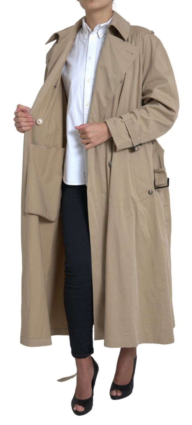 Khaki Double Breasted Trench Coat Women's Jacket - Dolce & Gabbana - Modalova