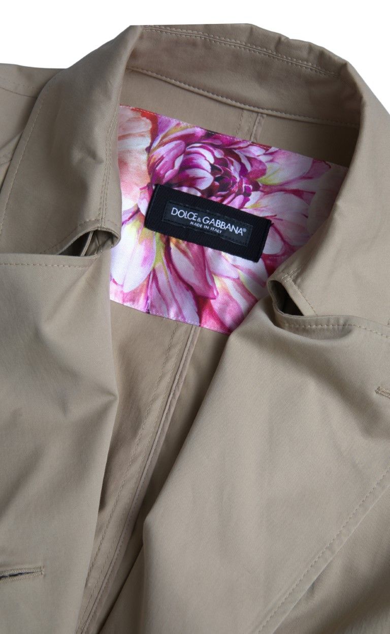 Khaki Double Breasted Trench Coat Women's Jacket - Dolce & Gabbana - Modalova