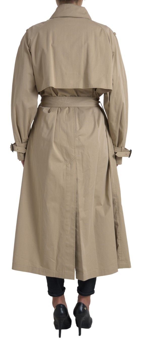 Khaki Double Breasted Trench Coat Women's Jacket - Dolce & Gabbana - Modalova
