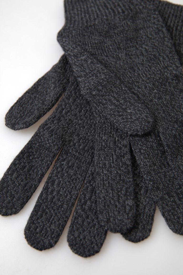 Virgin Wool Knit Hands Mitten Men Men's Gloves - Dolce & Gabbana - Modalova