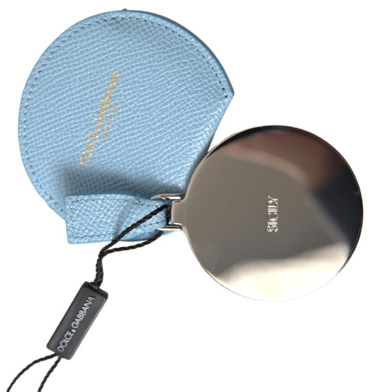 Light Calfskin Leather Mirror Women's Holder - Dolce & Gabbana - Modalova