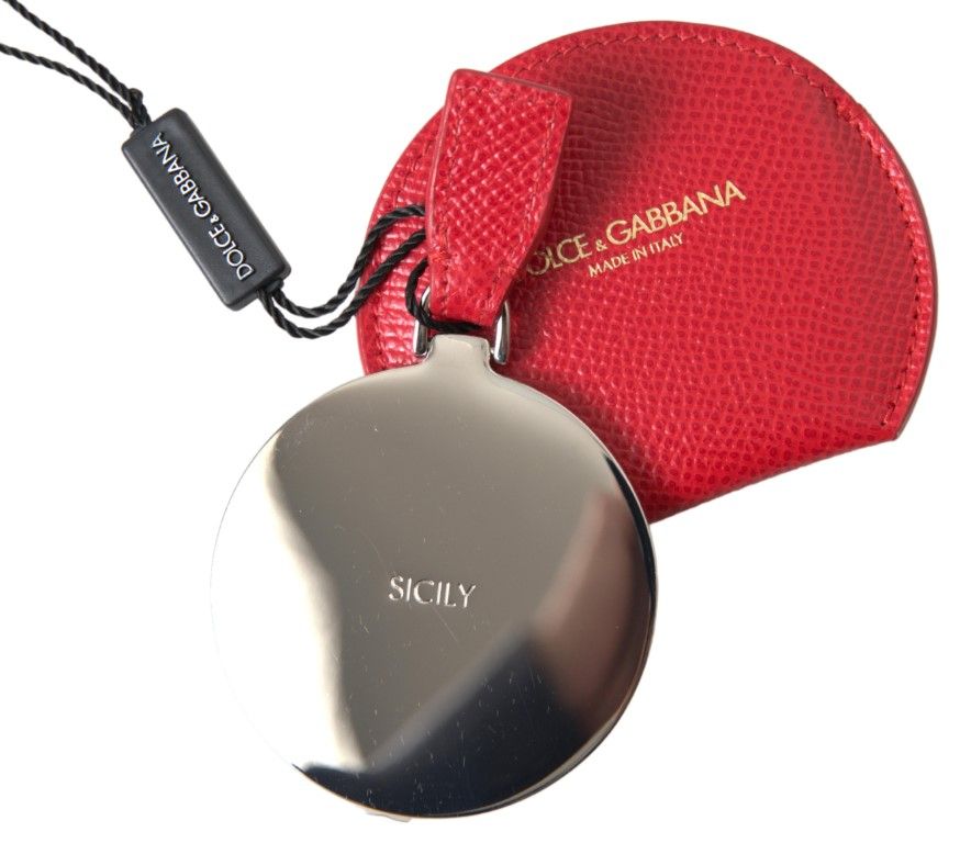 Calfskin Leather Hand Mirror Women's Holder - Dolce & Gabbana - Modalova