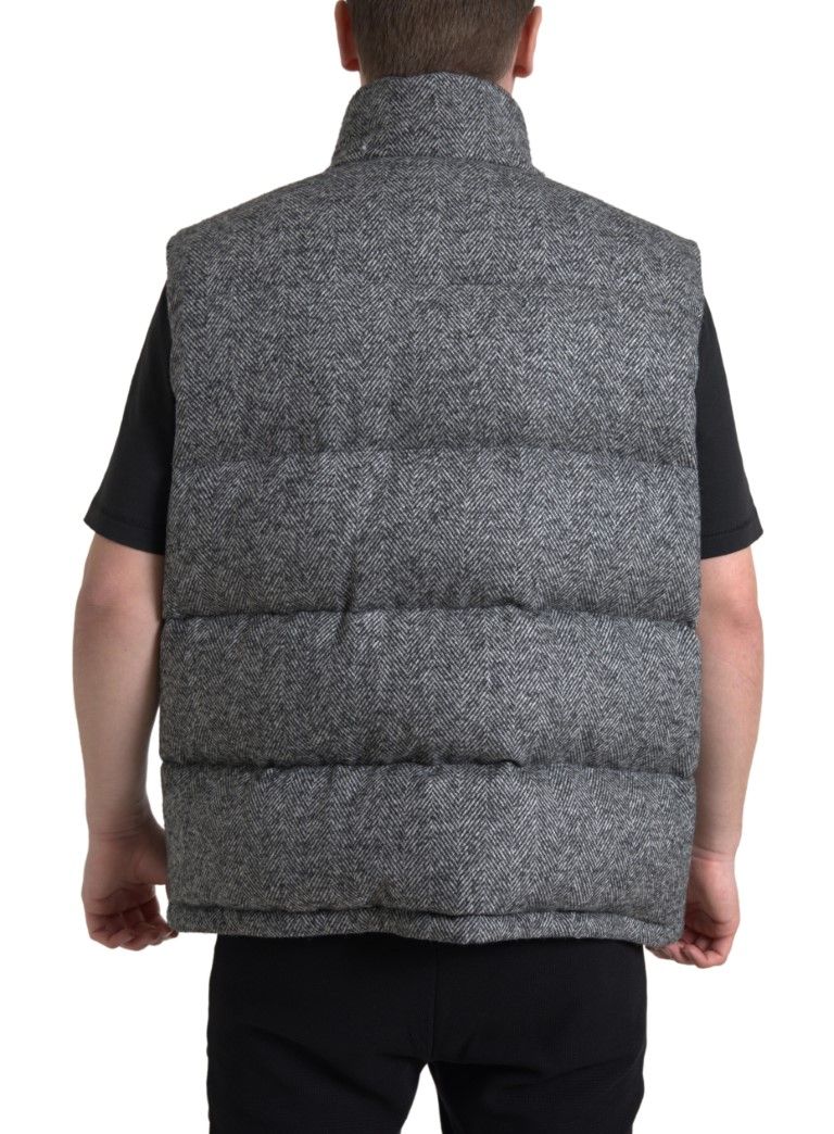 Elegant Chevron Knit Wool Blend Vest Men's Jacket - Dolce & Gabbana - Modalova