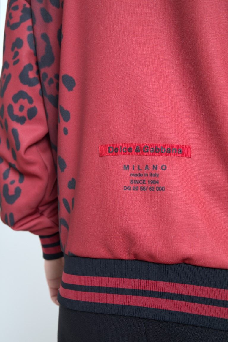 Leopard Polyester Bomber Full Zip Men's Jacket - Dolce & Gabbana - Modalova