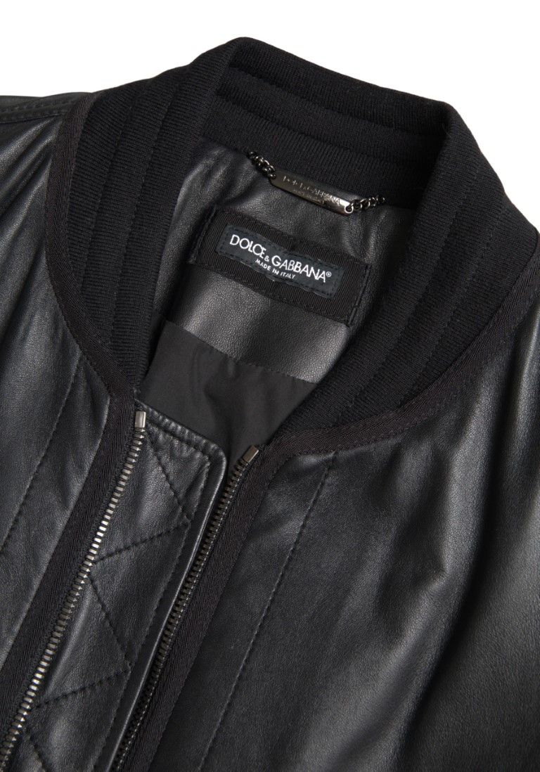 Leather Blouson Full Zip Bomber Men's Jacket - Dolce & Gabbana - Modalova