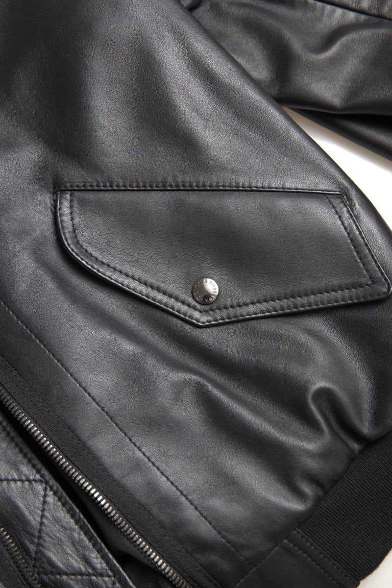Leather Blouson Full Zip Bomber Men's Jacket - Dolce & Gabbana - Modalova