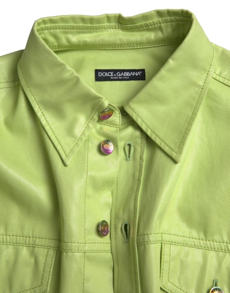 Cotton Collared Button Down Men's Shirt - Dolce & Gabbana - Modalova