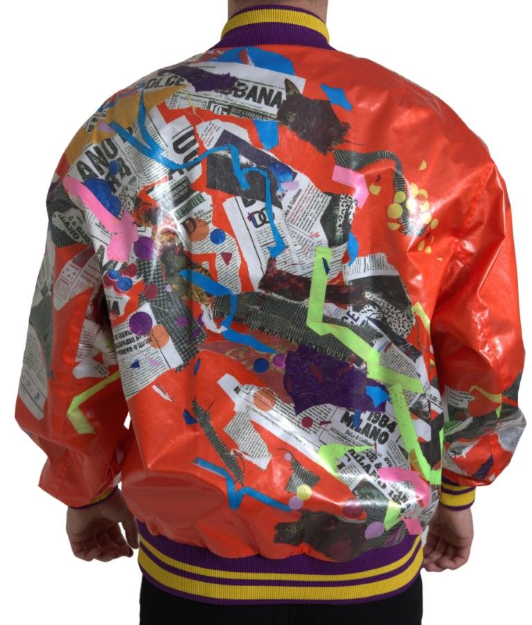 Polyester Button Blouson Men's Jacket - Dolce & Gabbana - Modalova