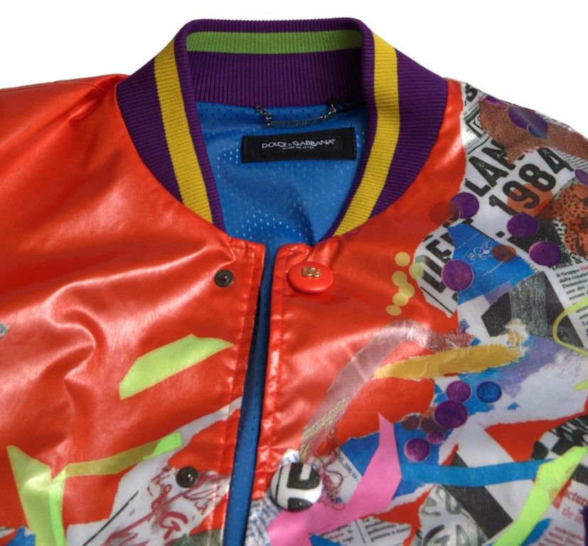 Polyester Button Blouson Men's Jacket - Dolce & Gabbana - Modalova