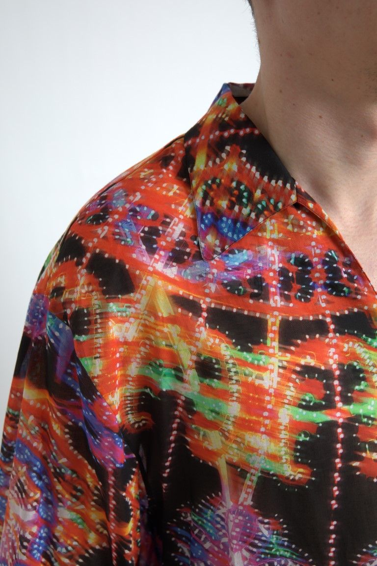 Luminarie Print Men Cotton Men's Shirt - Dolce & Gabbana - Modalova