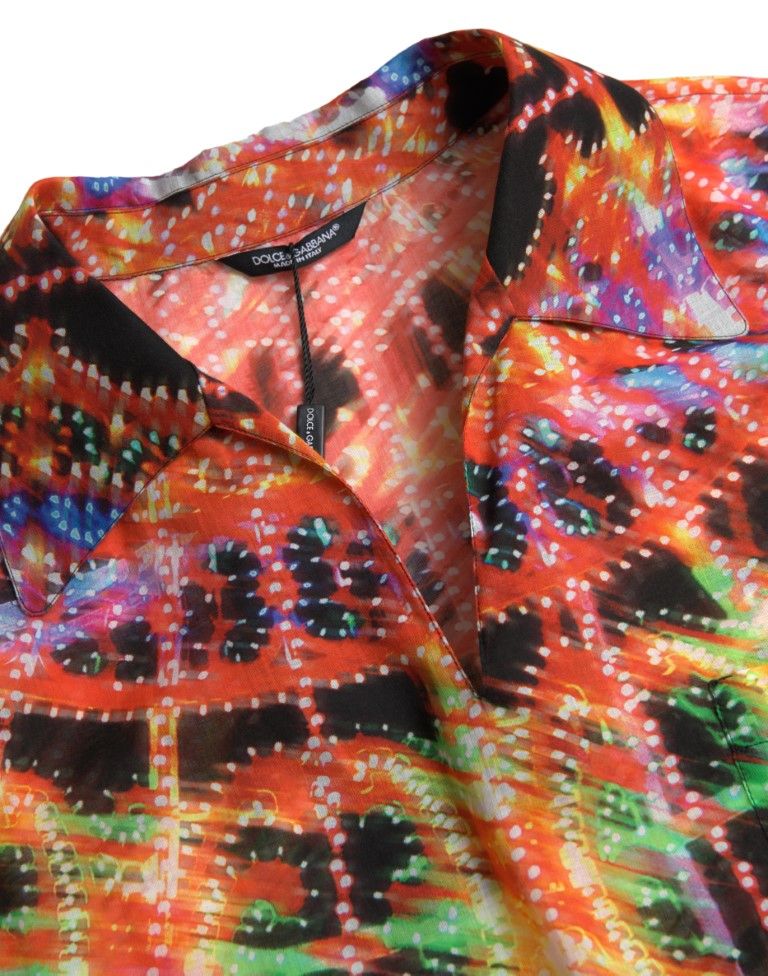Luminarie Print Men Cotton Men's Shirt - Dolce & Gabbana - Modalova