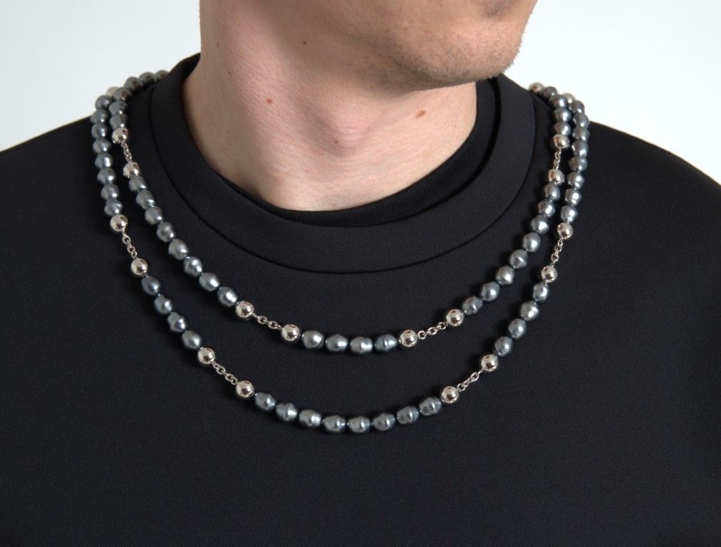 Necklace Embellished Polyester Men's T-shirt - Dolce & Gabbana - Modalova