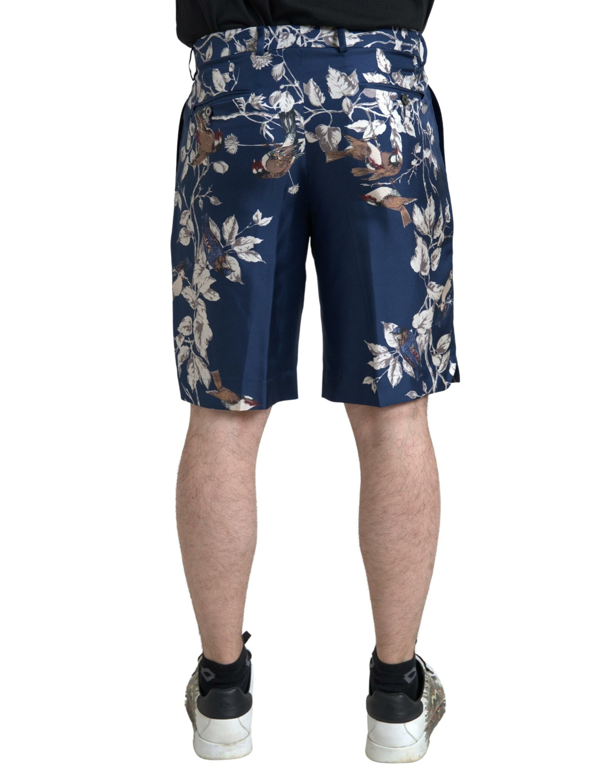 Floral Print Silk Men Bermuda Men's Shorts - Dolce & Gabbana - Modalova