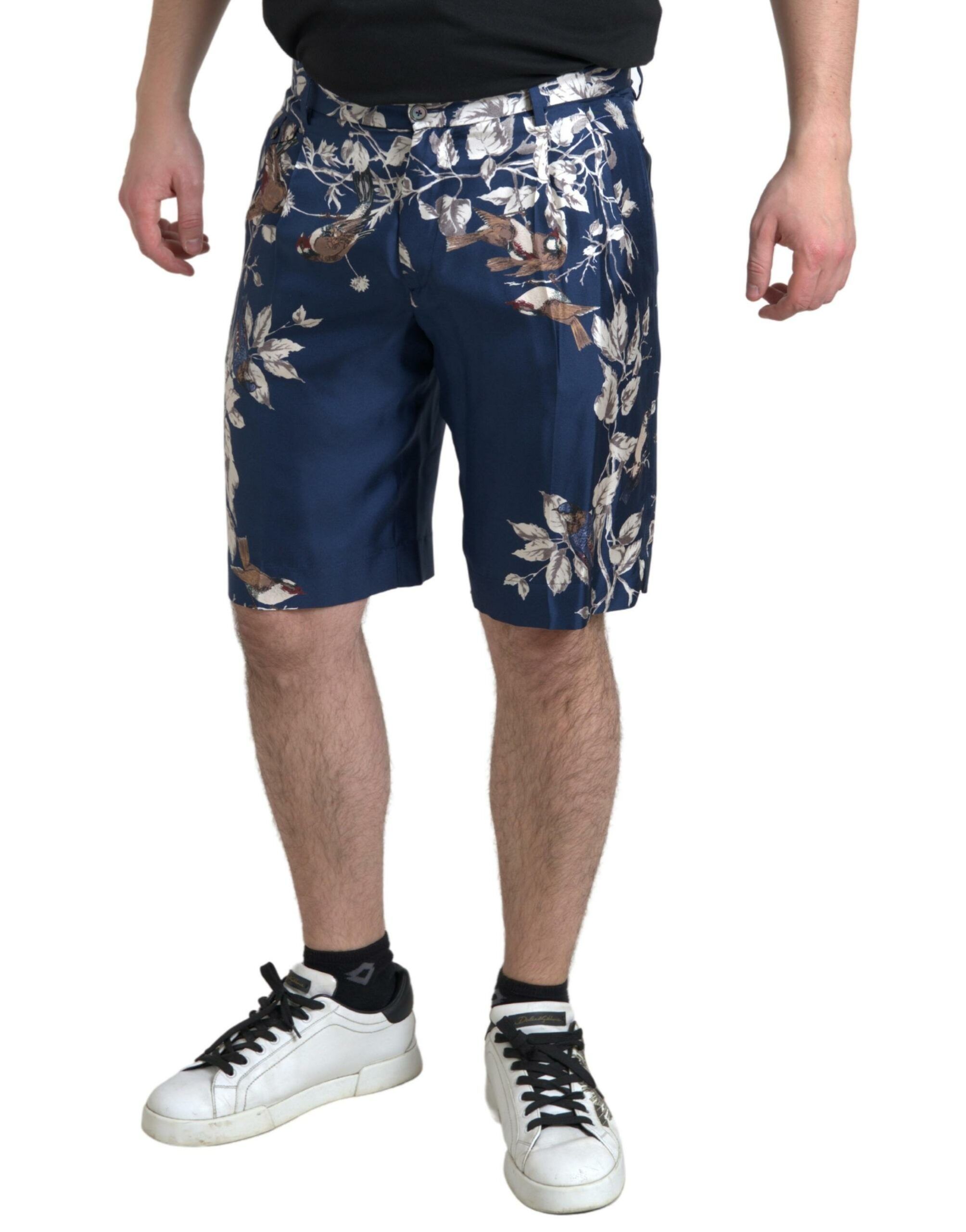 Floral Print Silk Men Bermuda Men's Shorts - Dolce & Gabbana - Modalova