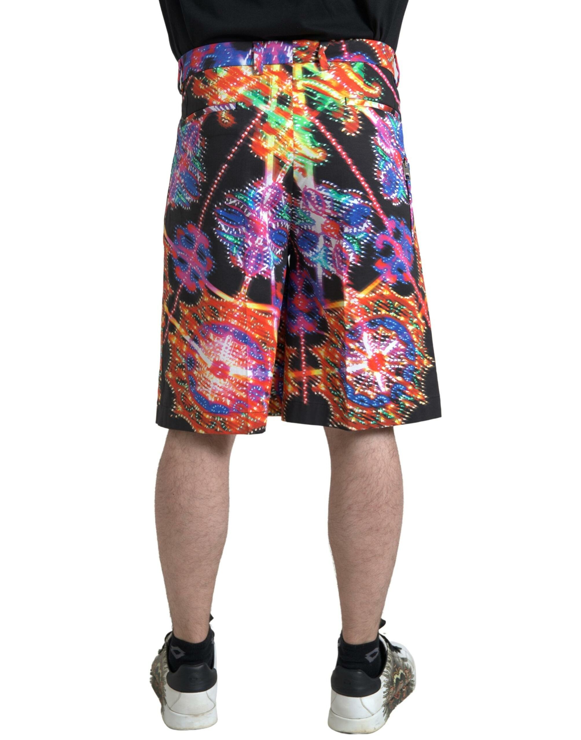 Printed Cotton Men Bermuda Men's Shorts - Dolce & Gabbana - Modalova