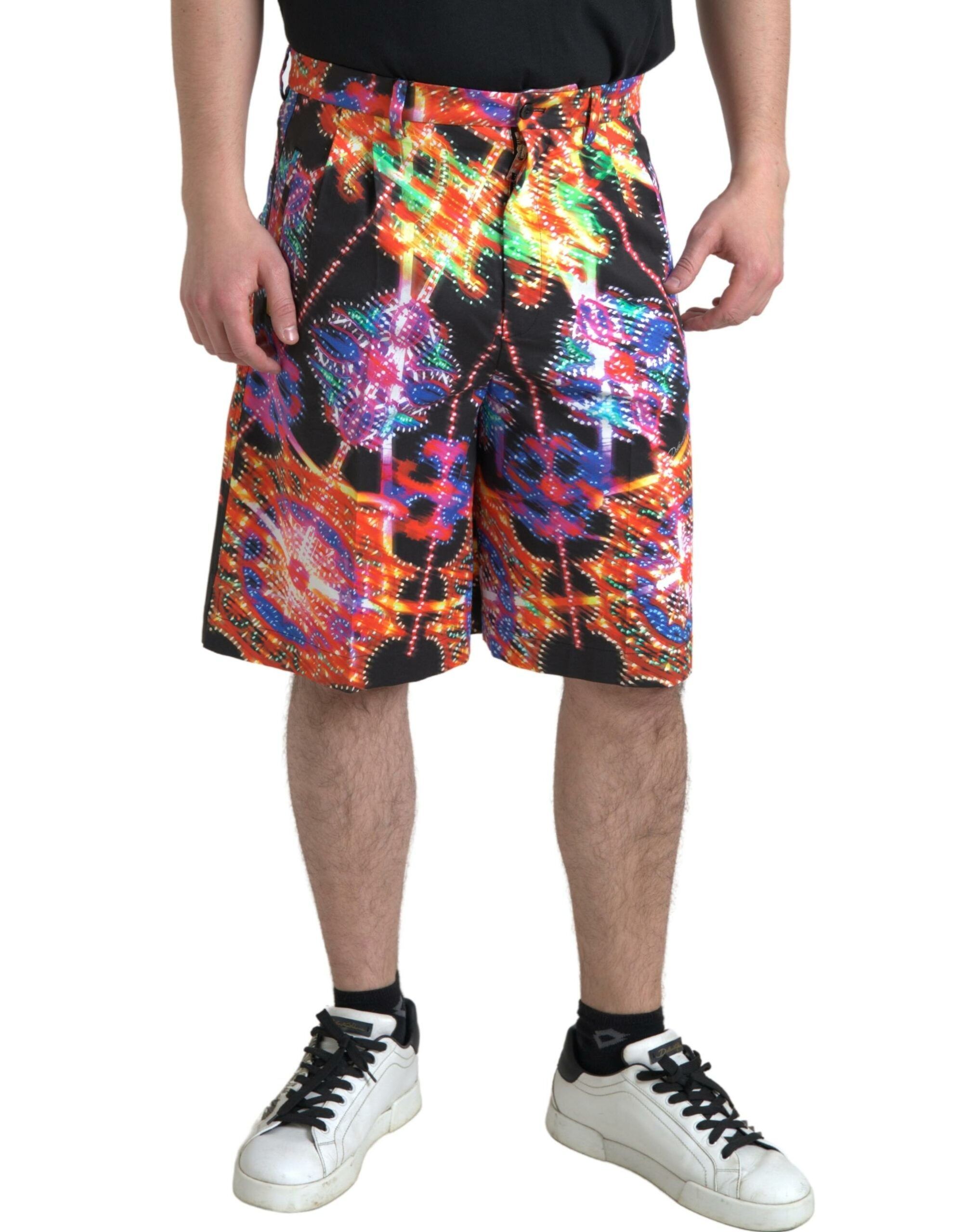 Printed Cotton Men Bermuda Men's Shorts - Dolce & Gabbana - Modalova