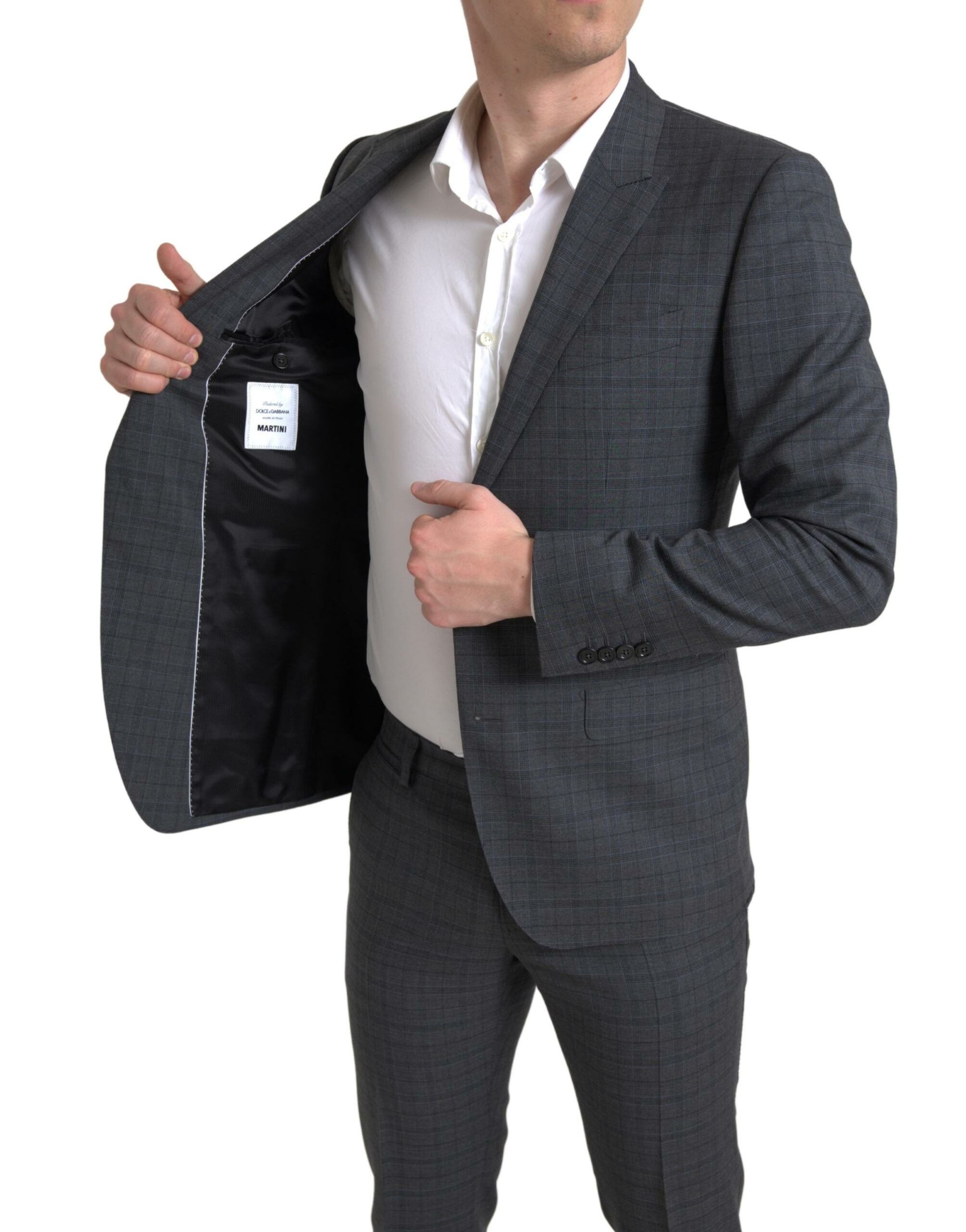 Gray 2 Piece Single Breasted MARTINI Men's Suit - Dolce & Gabbana - Modalova