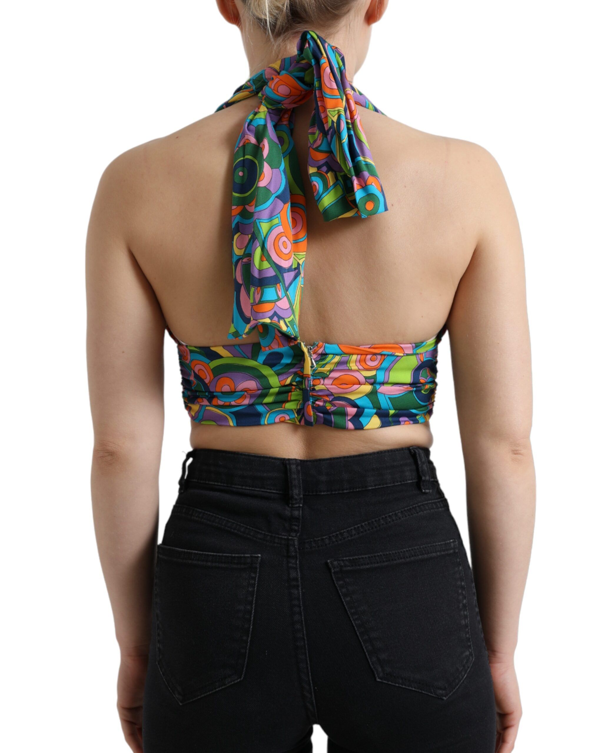 Halter Sleeveless Cropped Tank Women's Top - Dolce & Gabbana - Modalova