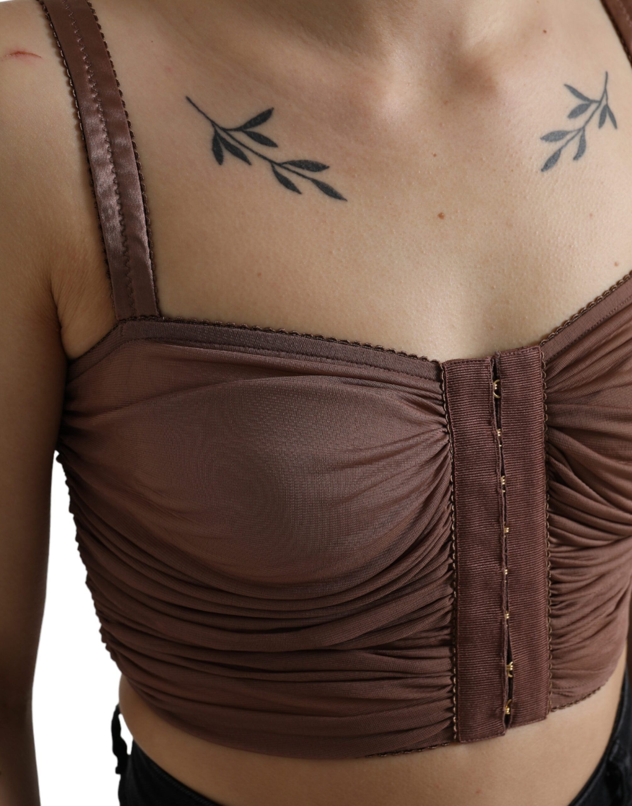 Viscose Bustier Sleeveless Cropped Women's Top - Dolce & Gabbana - Modalova