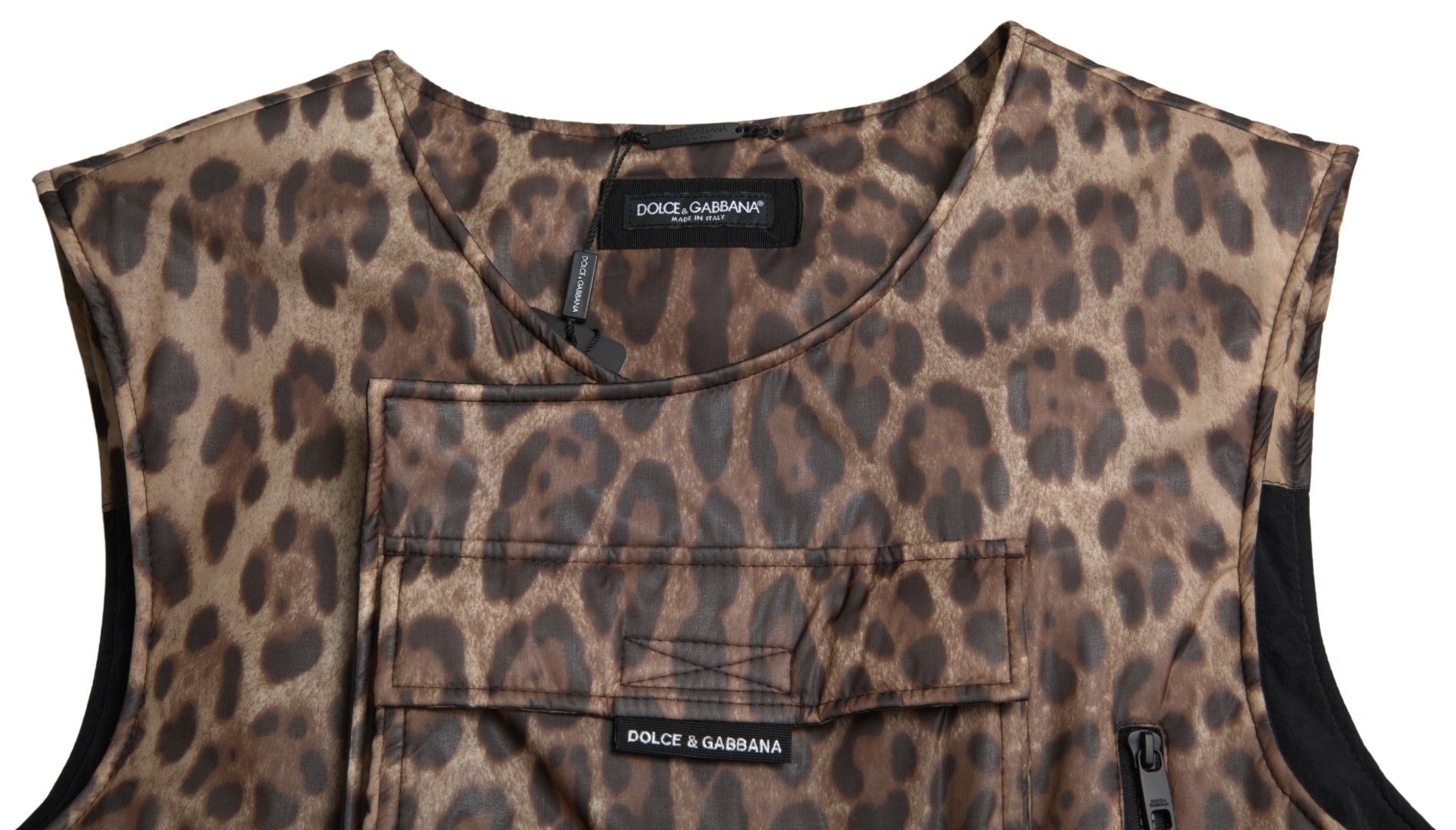 Leopard Silk Sleeveless Men's Sportswear - Dolce & Gabbana - Modalova