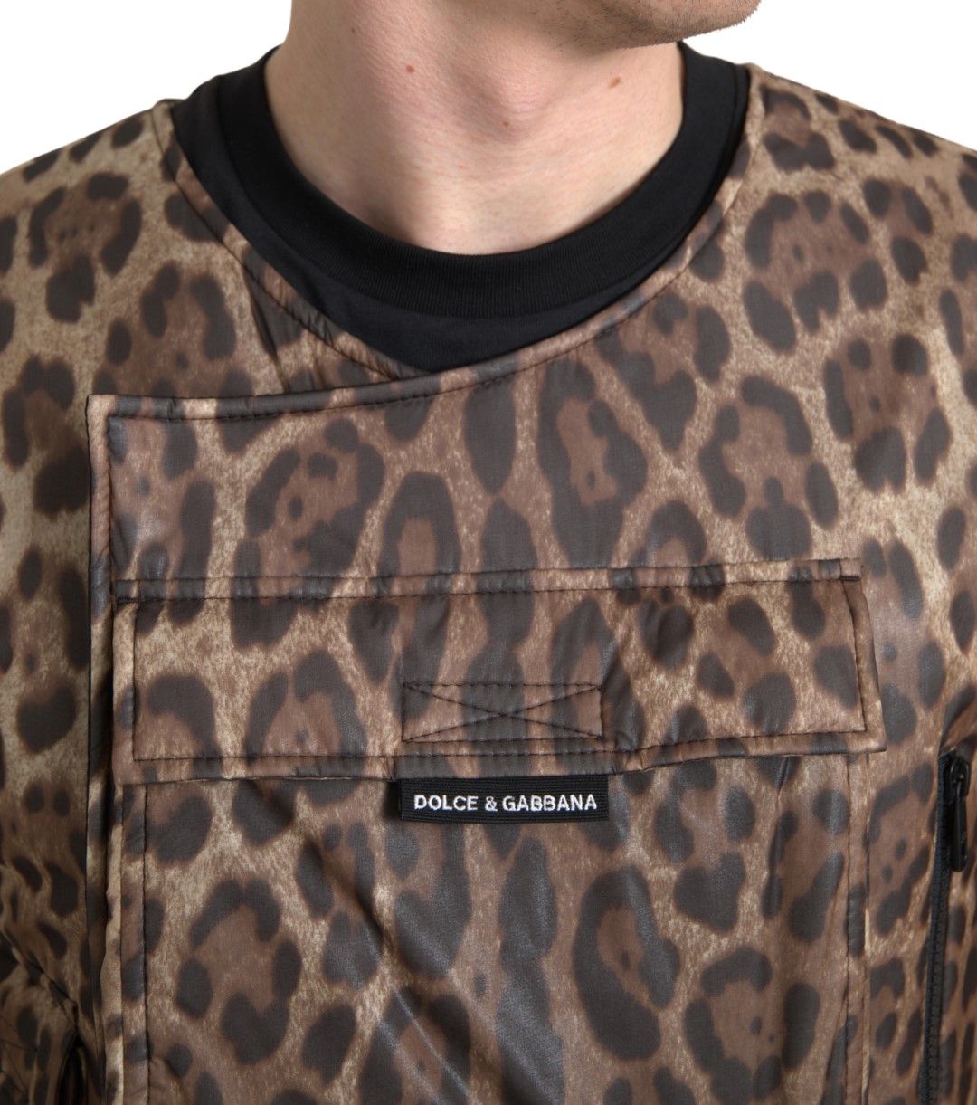 Leopard Silk Sleeveless Men's Sportswear - Dolce & Gabbana - Modalova