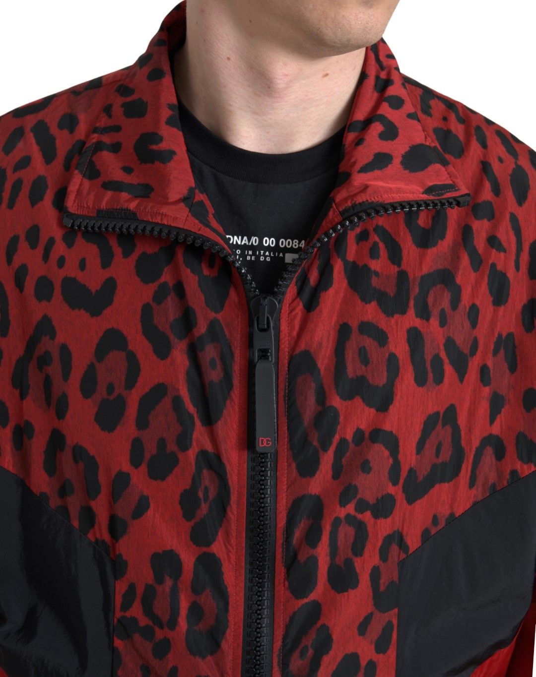 Leopard Nylon Full Zip Men's Sweater - Dolce & Gabbana - Modalova