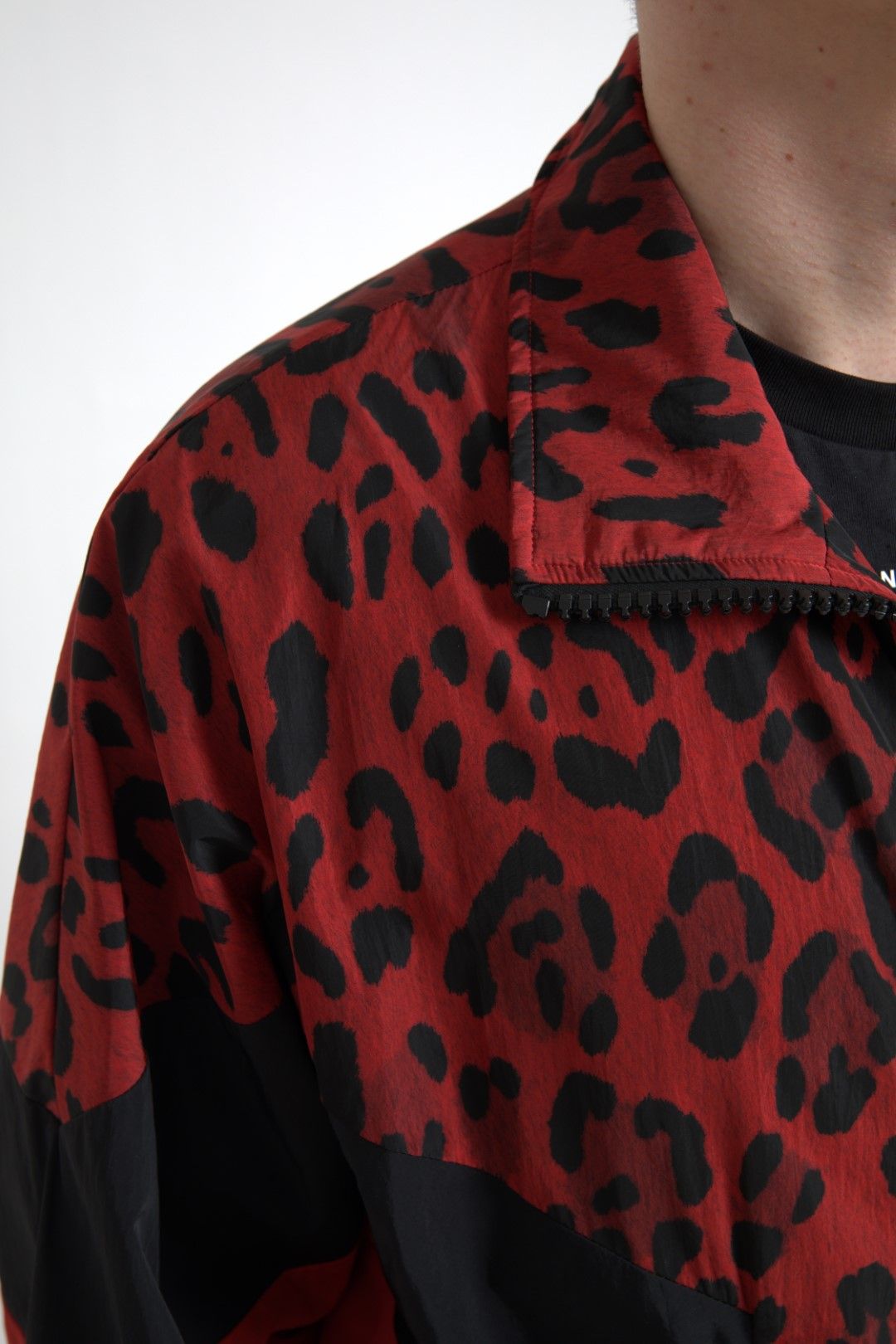 Leopard Nylon Full Zip Men's Sweater - Dolce & Gabbana - Modalova