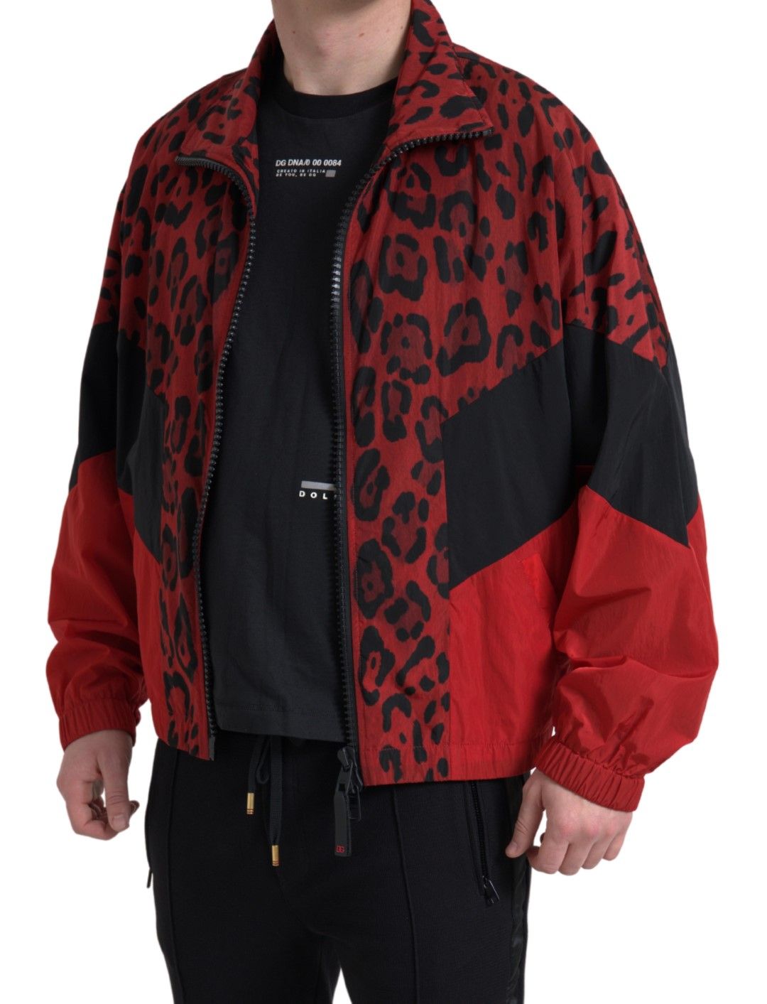 Leopard Nylon Full Zip Men's Sweater - Dolce & Gabbana - Modalova