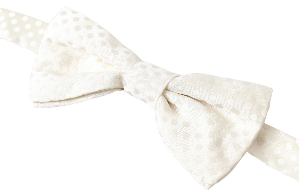 Ivory Fantasy Pattern Adjustable Neck Papillon Bow Men's Tie - Dolce & Gabbana - Modalova