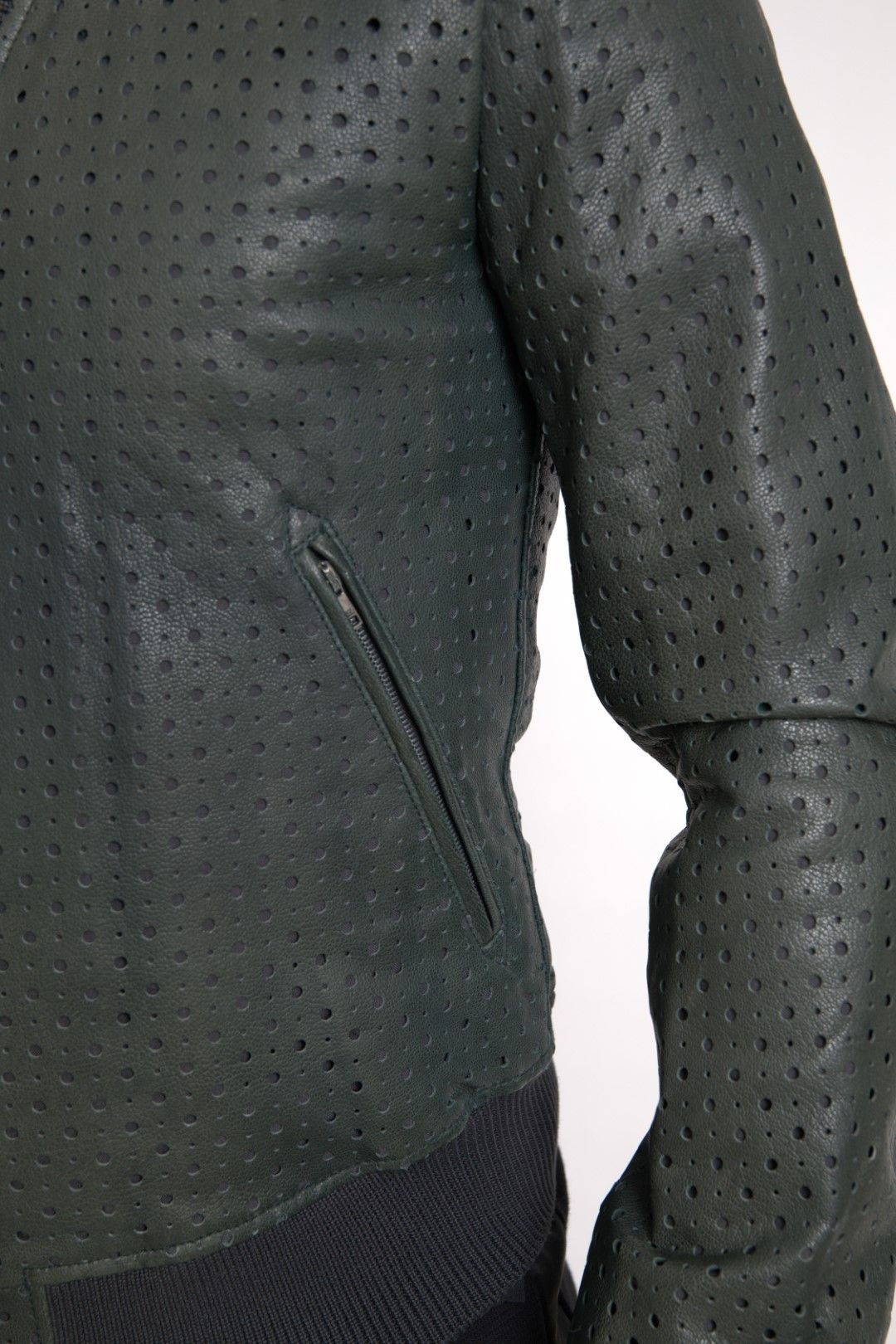 Perforated Leather Bomber Men's Jacket - Dolce & Gabbana - Modalova