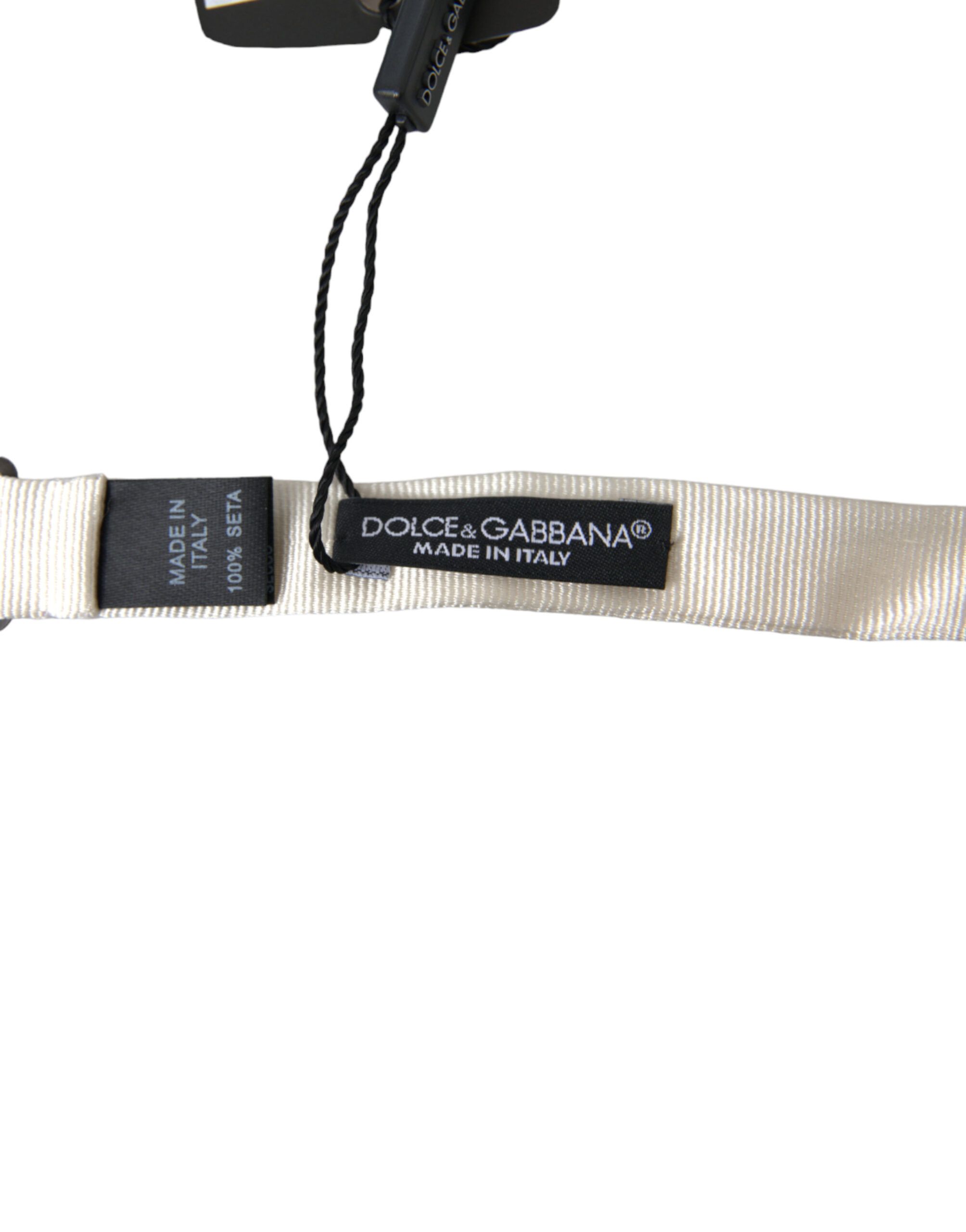 Silk Slim Adjustable Neck Papillon Bow Men's Tie - Dolce & Gabbana - Modalova