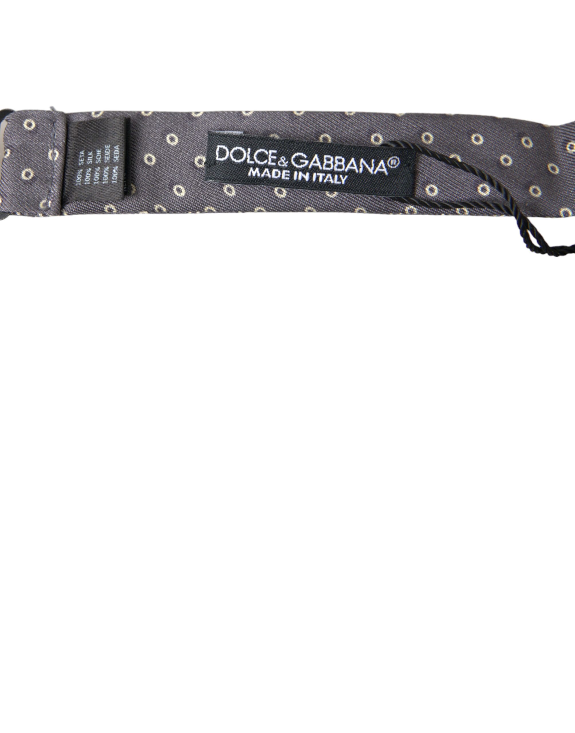 Polka Dots Silk Adjustable Neck Papillon Bow Men's Tie - Dolce & Gabbana - Modalova