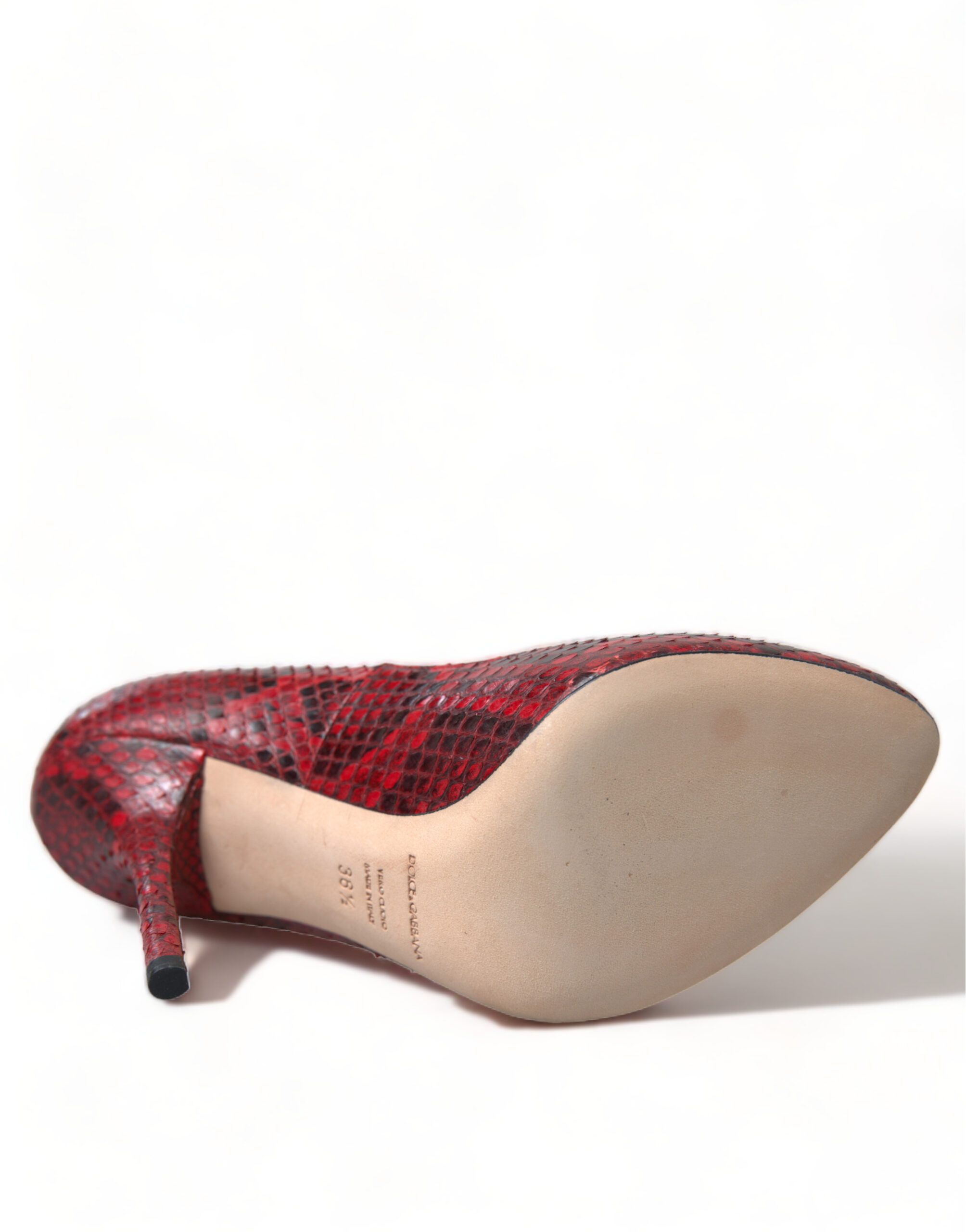 Red Ayers Leather Lace Socks Pumps Women's Shoes - Dolce & Gabbana - Modalova