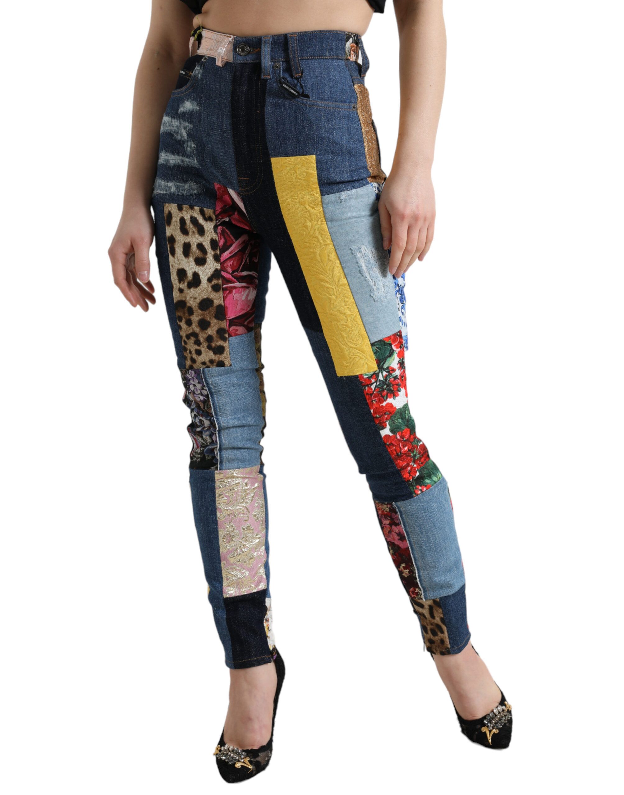Patchwork GRACE Skinny Denim Women's Jeans - Dolce & Gabbana - Modalova