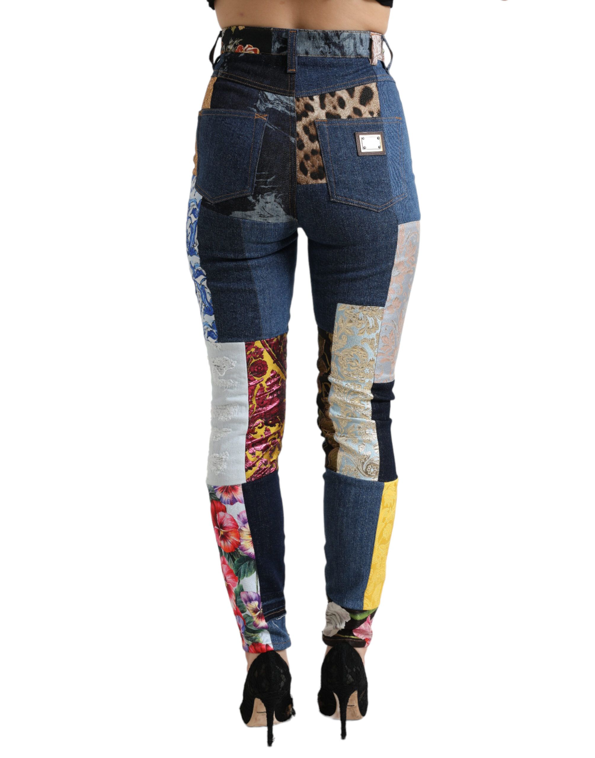 Patchwork GRACE Skinny Denim Women's Jeans - Dolce & Gabbana - Modalova