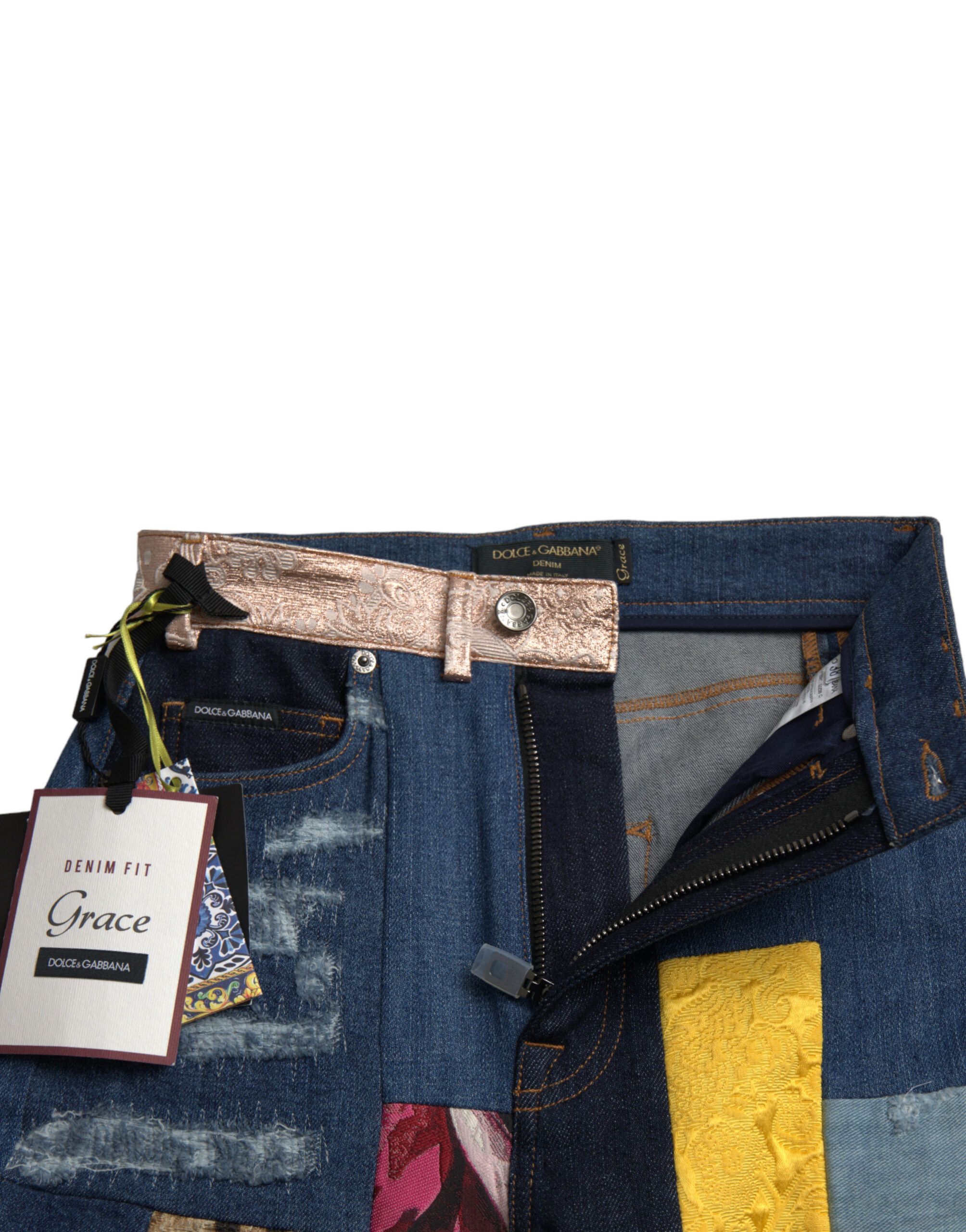 Patchwork GRACE Skinny Denim Women's Jeans - Dolce & Gabbana - Modalova