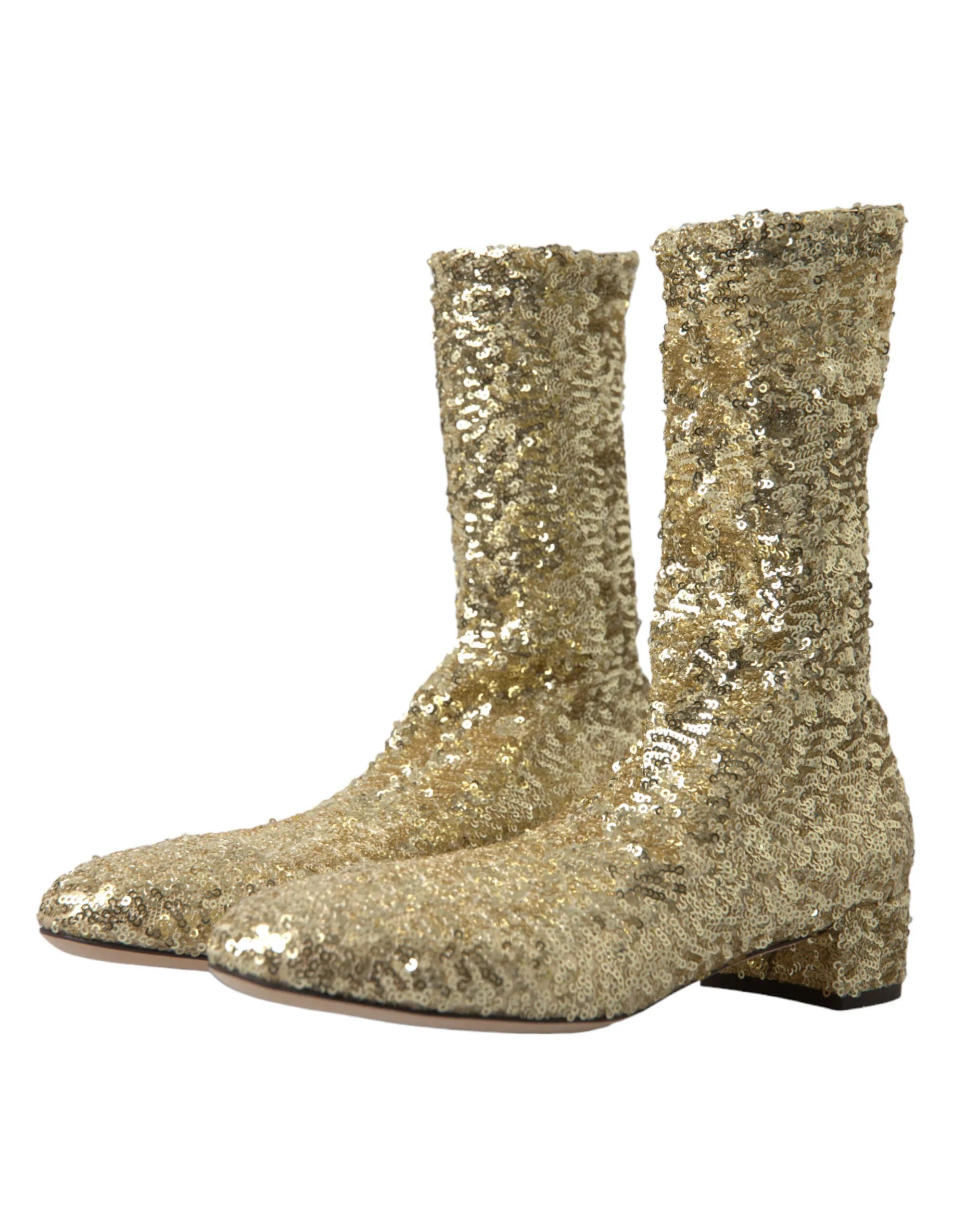 Sequined Short Boots Stretch Women's Shoes - Dolce & Gabbana - Modalova