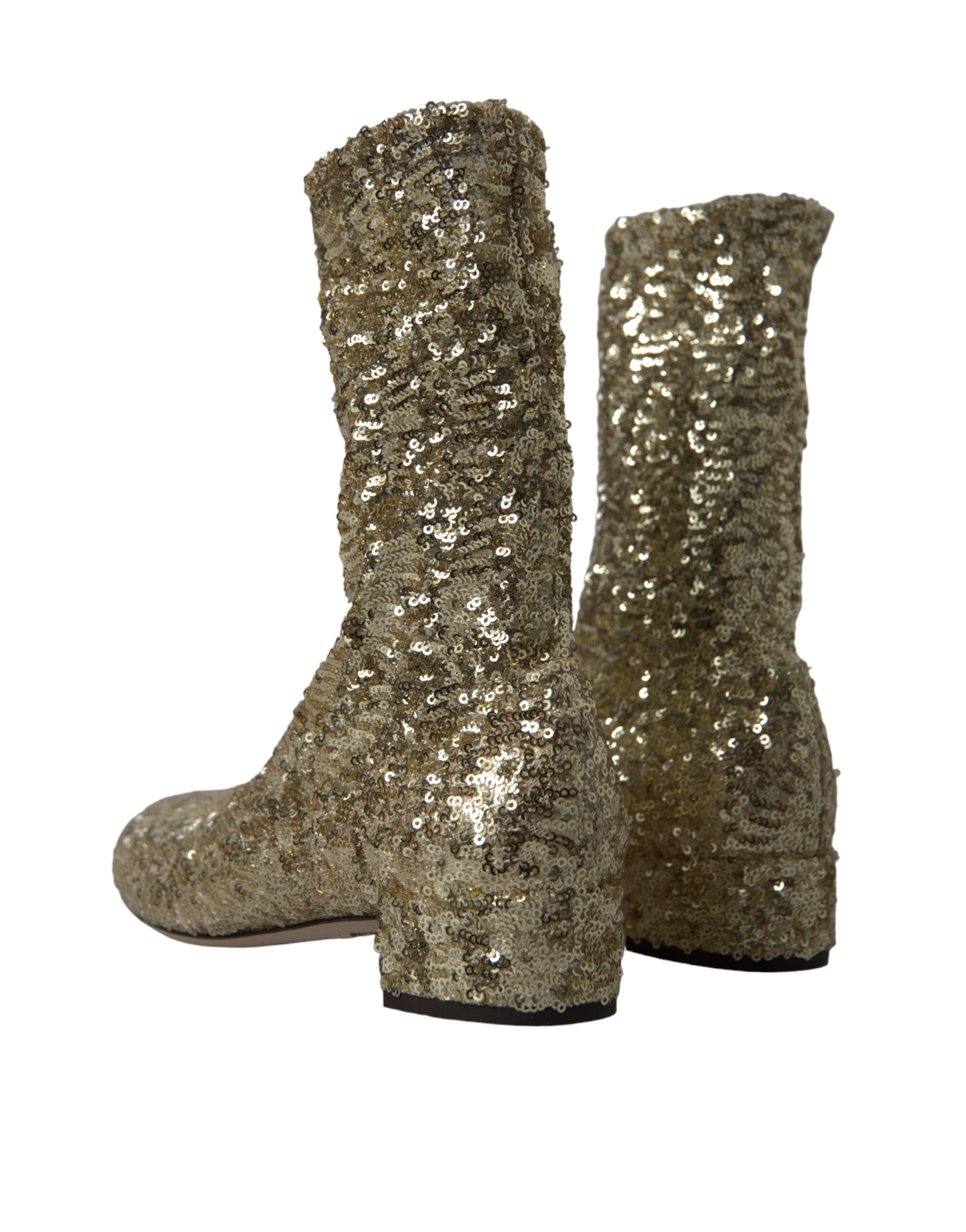 Sequined Short Boots Stretch Women's Shoes - Dolce & Gabbana - Modalova