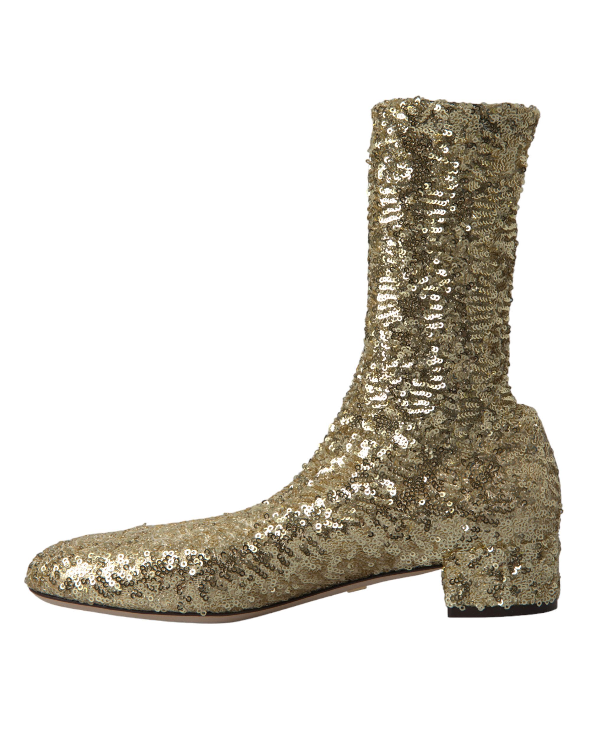 Sequined Short Boots Stretch Women's Shoes - Dolce & Gabbana - Modalova